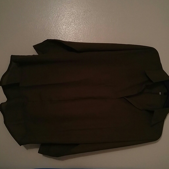 Simple Olive Green 3/4 Blouse