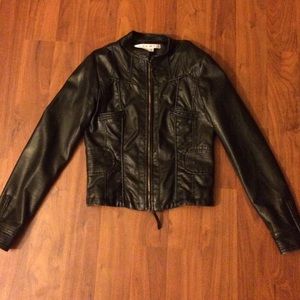 Max Studio faux leather Moto jacket. Small.