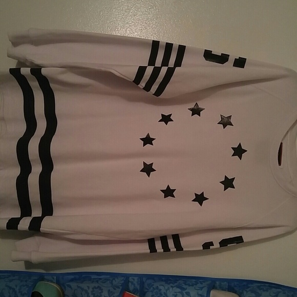 Black/White Hockey Style long sleeve