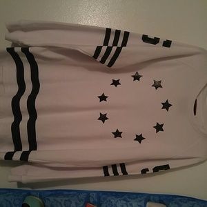 Black/White Hockey Style long sleeve