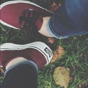 Maroon/Burgandy Vans