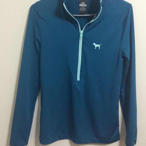 VS Pink Ultimate Deep V Half Zip