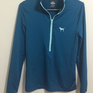 VS Pink Ultimate Deep V Half Zip