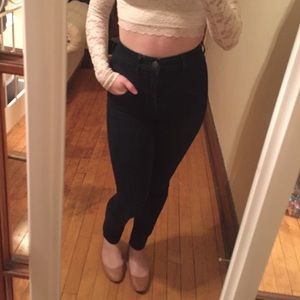 American eagle deep indigo sky high jeggings
