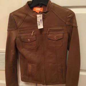 Michael Kors leather jacket size s brand new