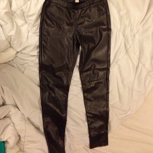Michael Kors brown faux leather skinny pants