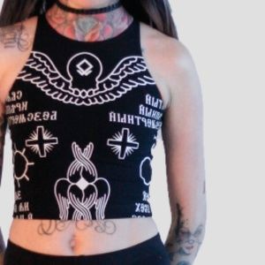 NWOT Descension Sleeveless Crop Top & skirt bundle