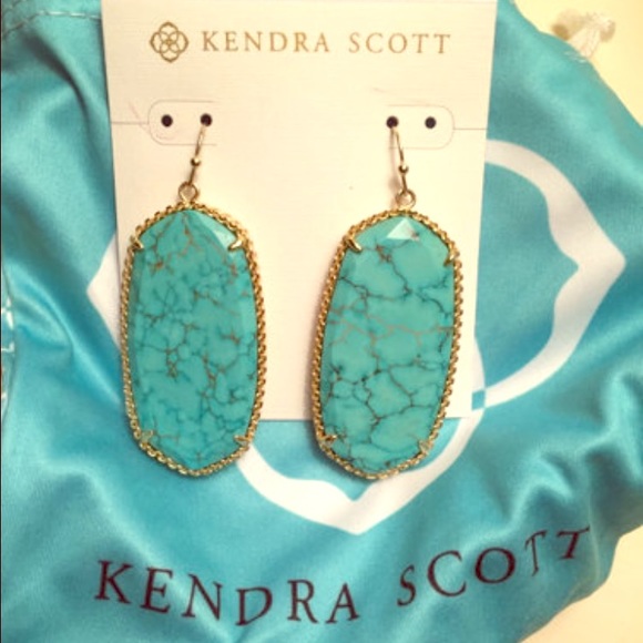 NWT Kendra Scott Deily Earrings (Turquoise)