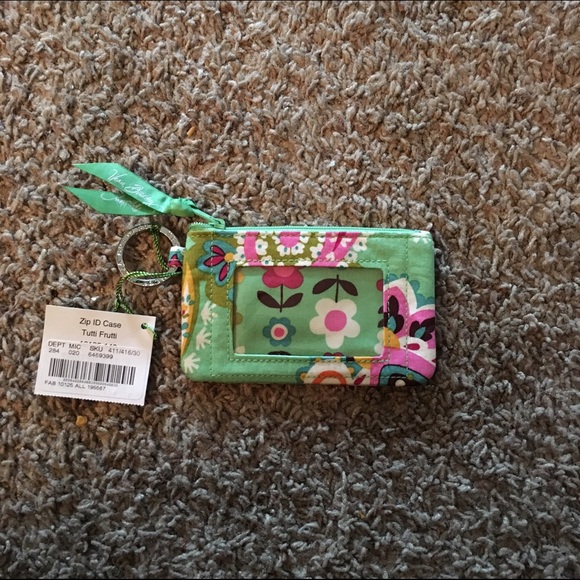 Vera Bradley zip ID case in tutti frutti