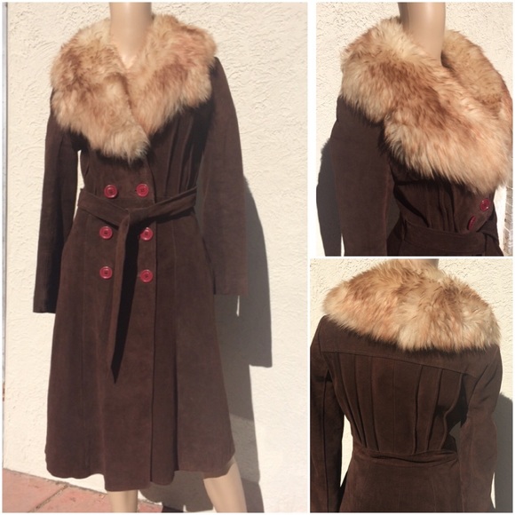Canadian Suede Vintage Button Coat