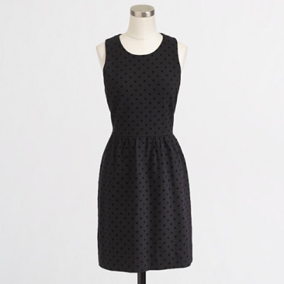 Jcrew ponte dress in velvet dots. Size medium.