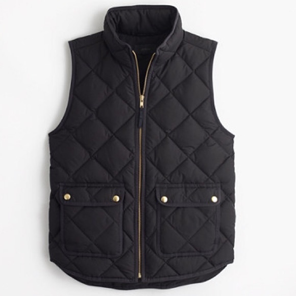NWT J CREW DOWN EXCURSION VEST BLACK