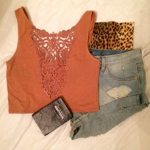 Burnt orange crop top from Forever 21