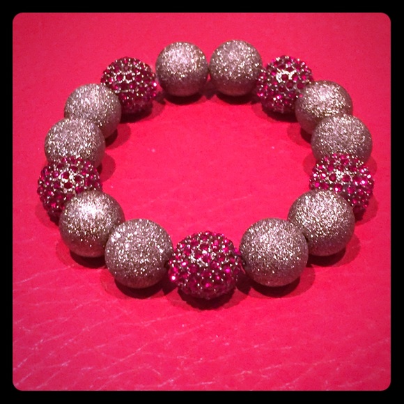 Dark silver bracelets with hints of red shine