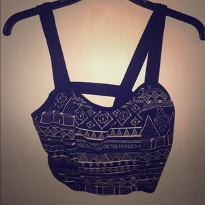 Crop top with open back