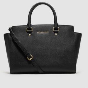 Michael Kors Selma Large Saffiano Satchel Bag