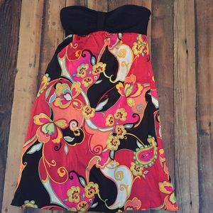 Strapless Dress with Pucci-like Print