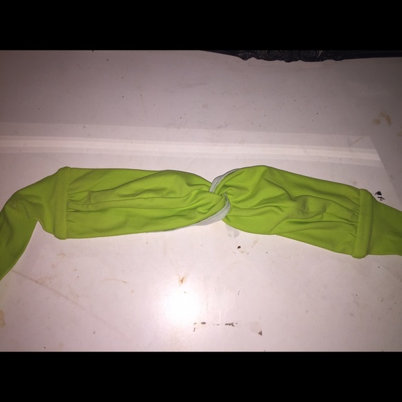 Green San Lorenzo Twist Bandeau Bikini Top