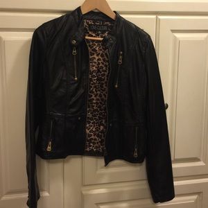Medium faux leather jacket