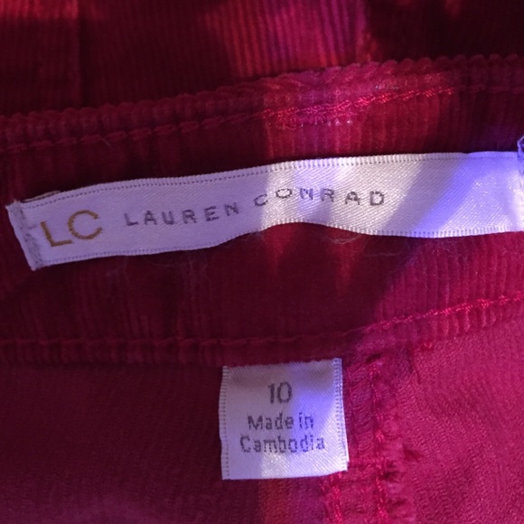 Lauren Conrad Red corduroy skinny jeans - Picture 4 of 4