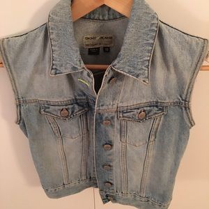 DKNY Jeans denim sleeveless jacket xs