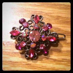 Vintage Mini Crystal Hair Clip ✨