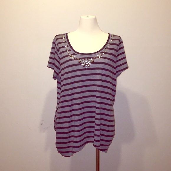 Grey stripped tunic