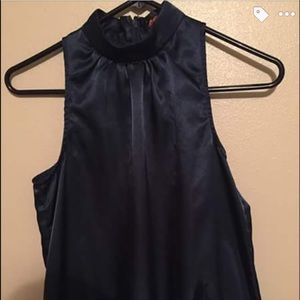 Forever 21 midnight blue satin top