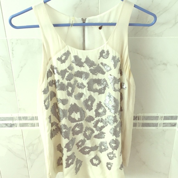 Rebecca Taylor Sequin & Silk Blouse