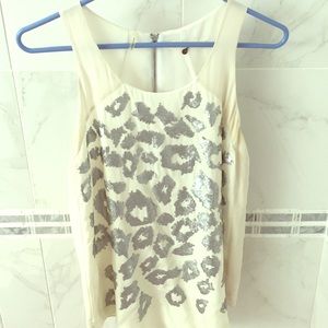 Rebecca Taylor Sequin & Silk Blouse