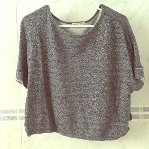 Rebecca Taylor crop, short sleeve sweatshirt