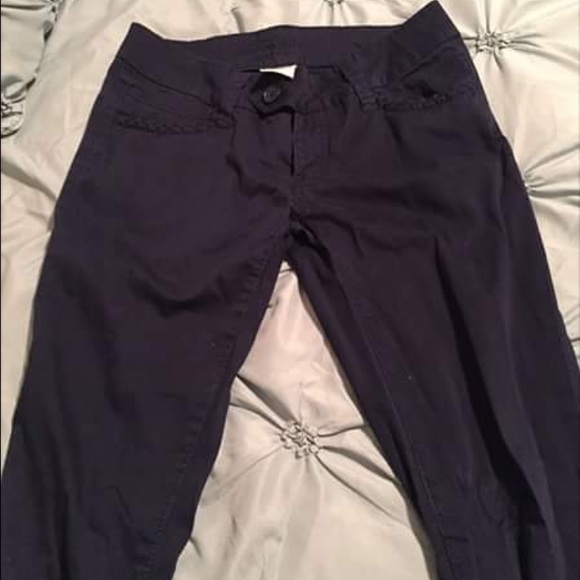 Navy skinnies.