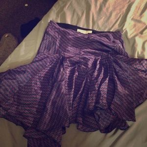 Asymmetrical silk skirt