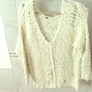 Free People Cozy Distressed Sweater