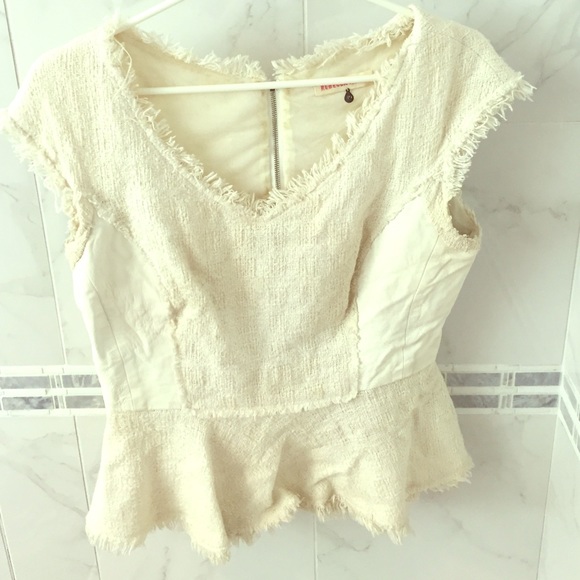 Rebecca Taylor tweed peplem blouse
