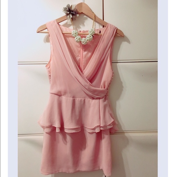 chiffon peplum dress