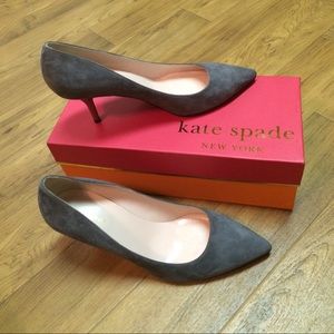kate spade suede kitten heel size 9