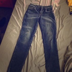 High rise skinny jeans