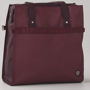 LULULEMON YOGA TOTE BAG PURSE BURGUNDY MAT