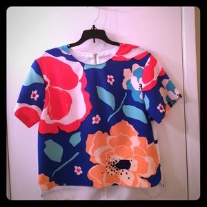 kate spade floral top size 8