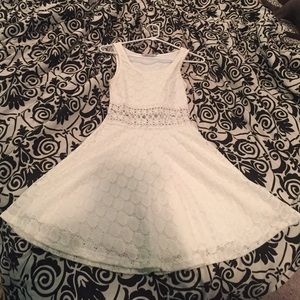 Off white cut out dress