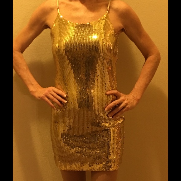 Gold Sequin Dress