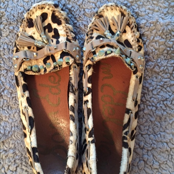 Sam Edelman leopard print leather flats