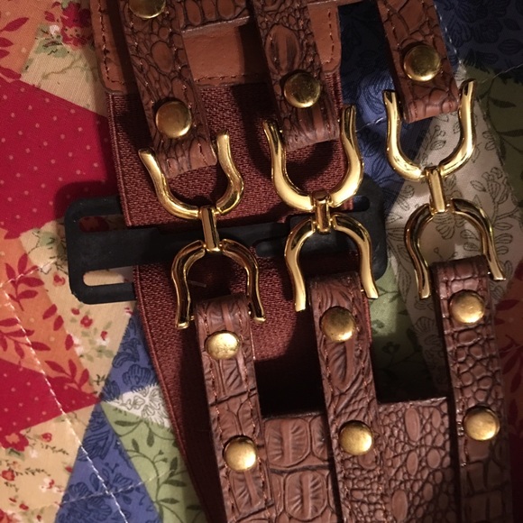 Brown elastic belt