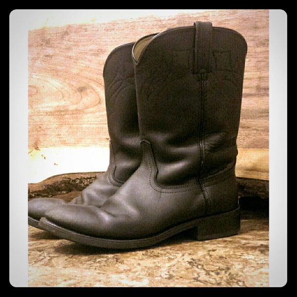 Durango Men's Black Leather Boots, Size 9