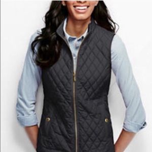 Lands' End quilted brown vest size 10/12