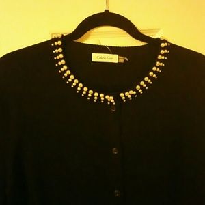 Pearl collar sweater Calvin Klein