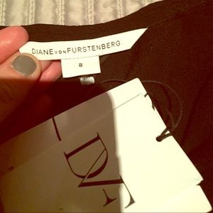 DVF black long sleeve blouse - " Whitney"