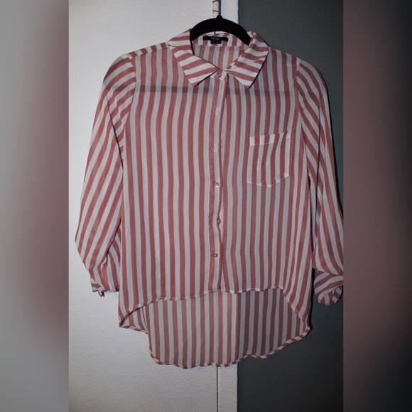 Dust Rose Stripped Blouse
