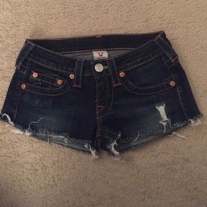 True Religion Bobby Cutoffs
